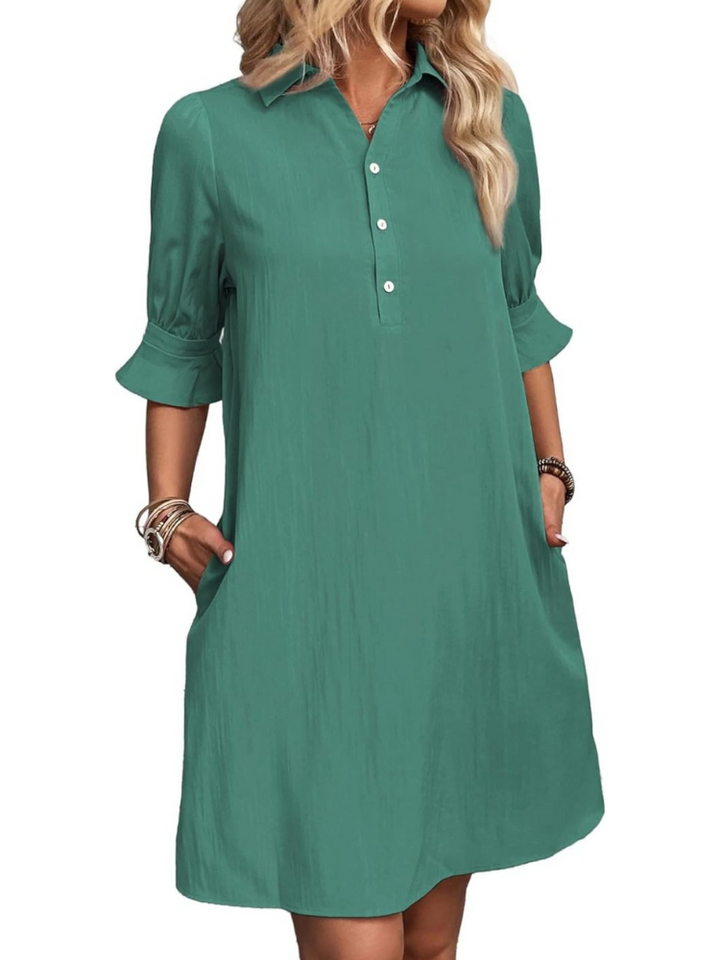 Vilma | Graceful Button Shirtdress