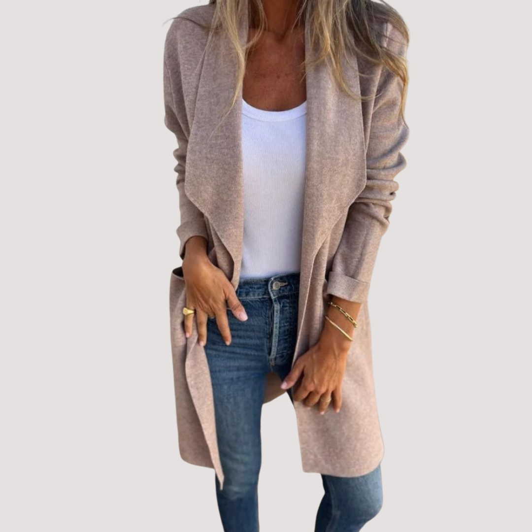 Norevana | Yolanda™ - Chaqueta de punto casual con solapa