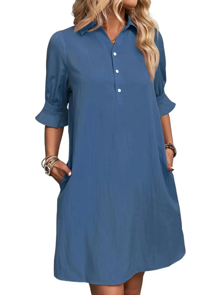 Vilma | Graceful Button Shirtdress