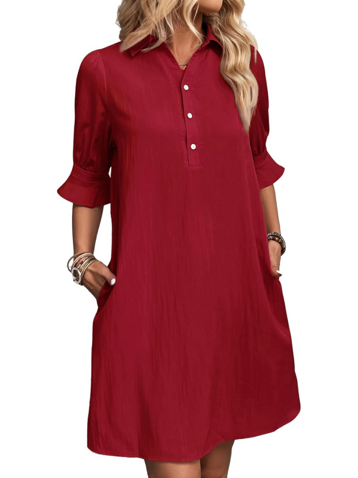 Vilma | Graceful Button Shirtdress