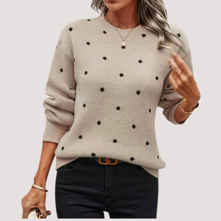 Norevana | Juliana™ - Jersey de Punto con Lunares