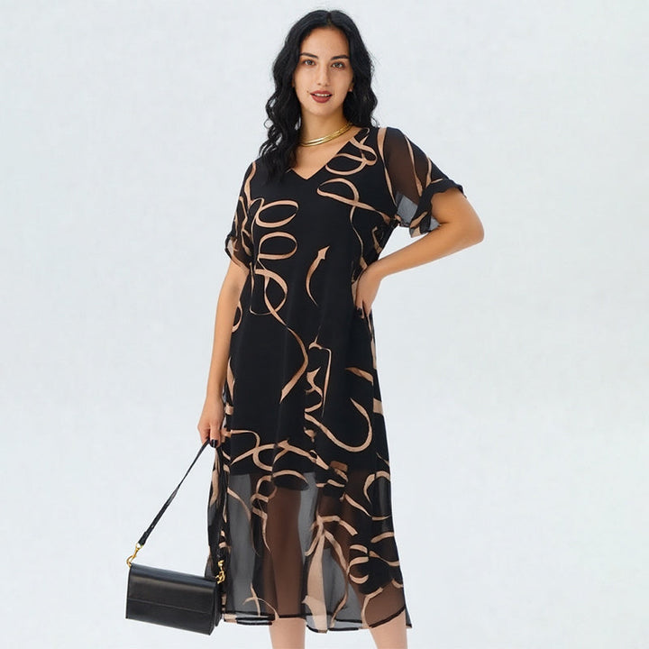 Vailora | Flowing V-Neck Dress