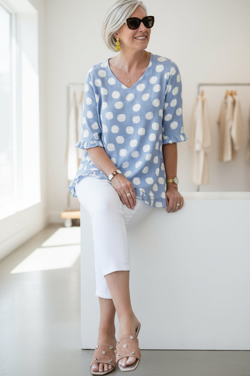 MARINA - PRINTED VINTAGE TOP