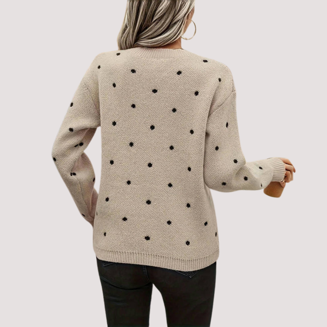 Norevana | Juliana™ - Jersey de Punto con Lunares