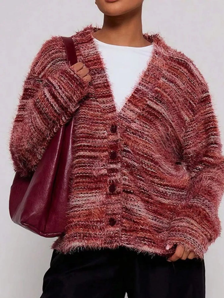 Elisa™ – Cárdigan de Punto Grueso con Botones