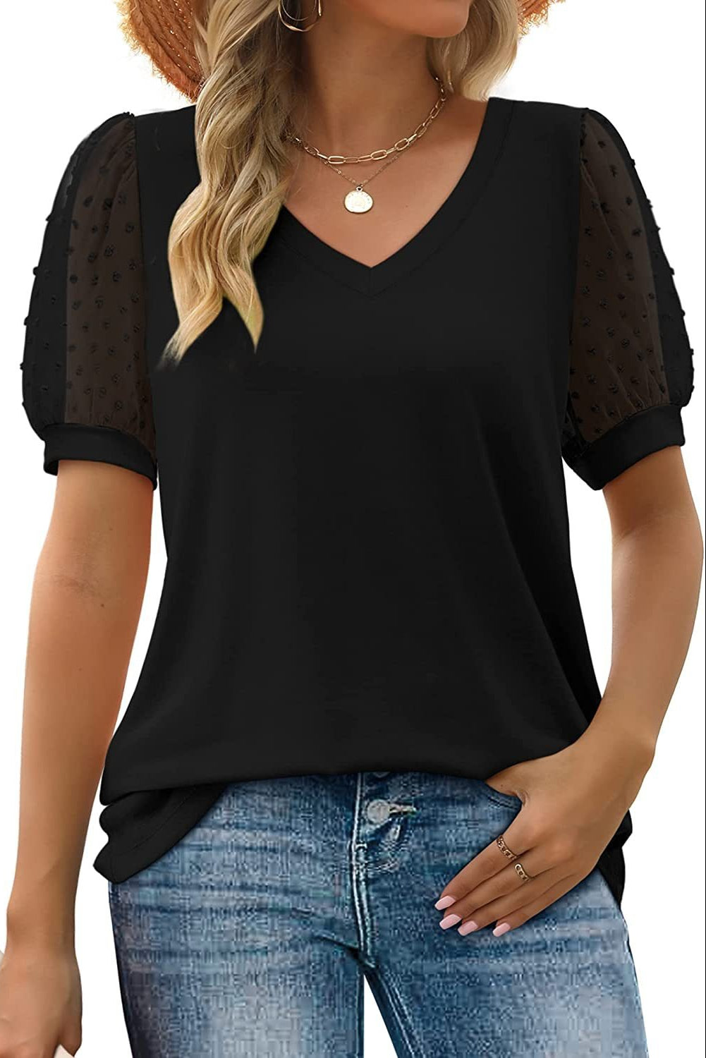 Helena | Sleek V-Neck Blouse