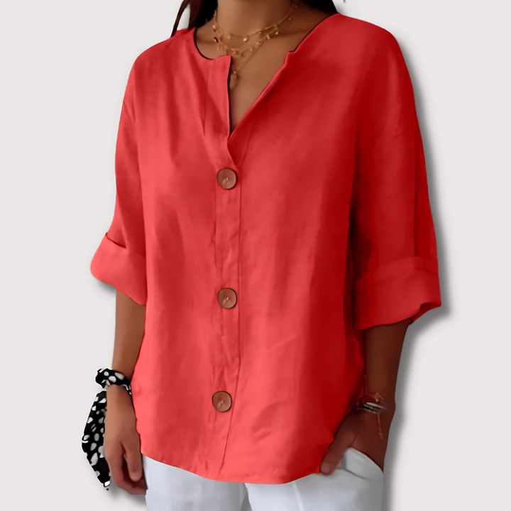Norevana | Martina™ - Blusa de Lino