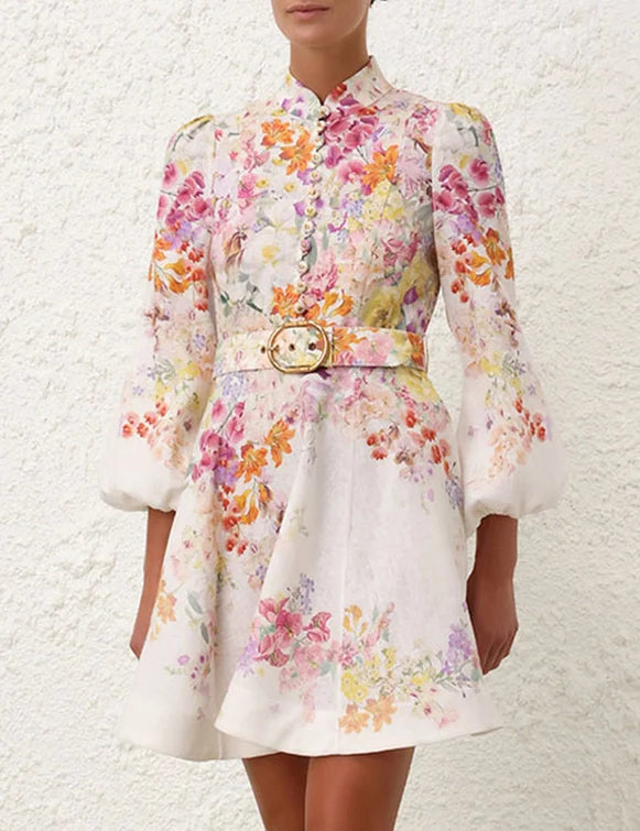 Natura Buttoned Mini Dress