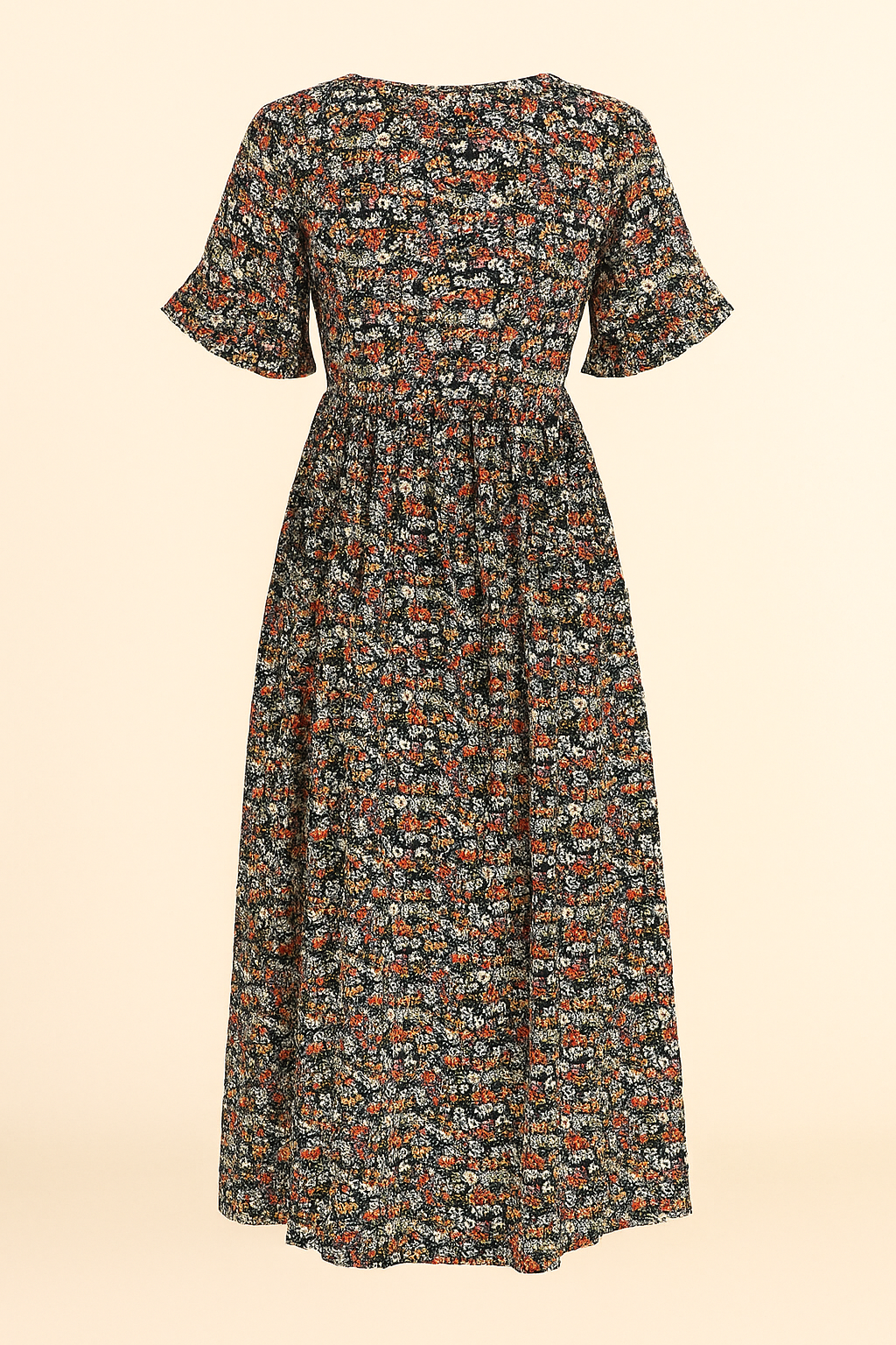 Boho Midi-jurk - Bloemenprint & Losse Pasvorm Ontwerp