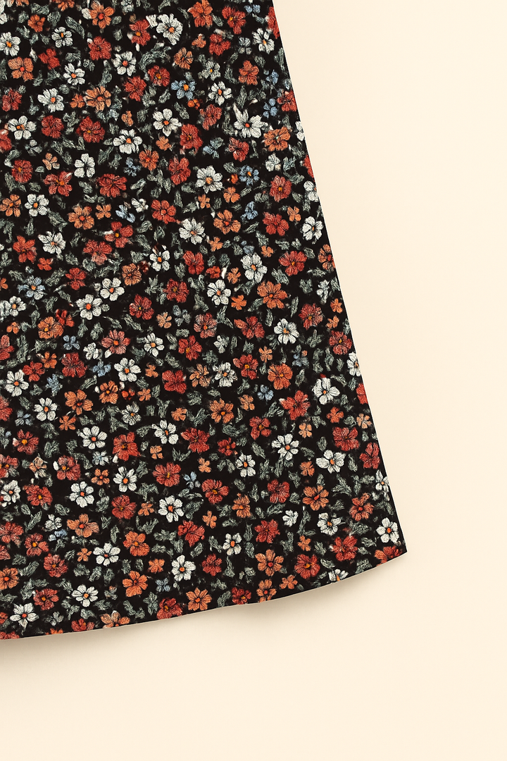 Boho Midi-jurk - Bloemenprint & Losse Pasvorm Ontwerp