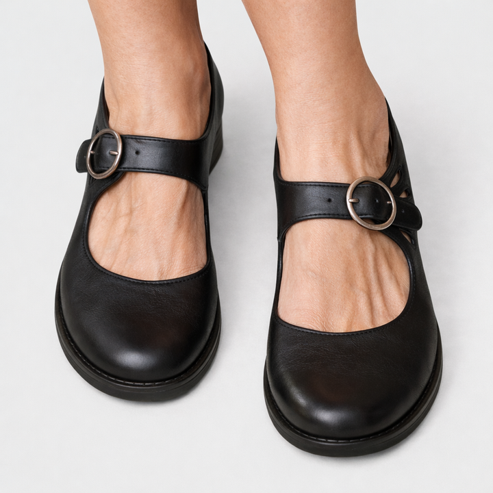 Sylvia - Buckle Mary Jane Shoes