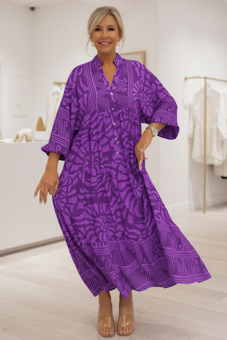 SANDRA - PRINTED LOOSE DRESS