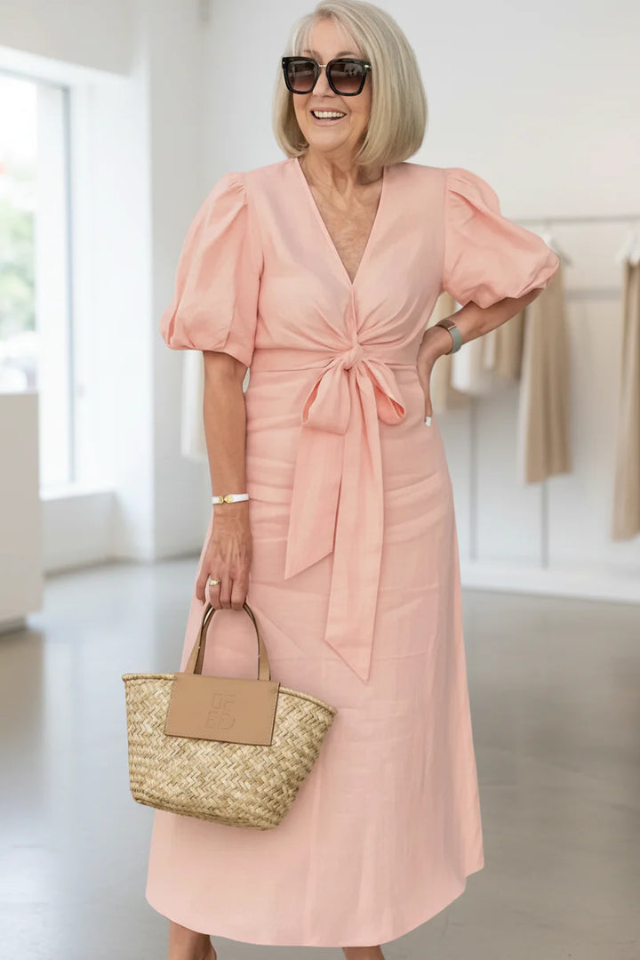 SELENA - V-NECK DRESS