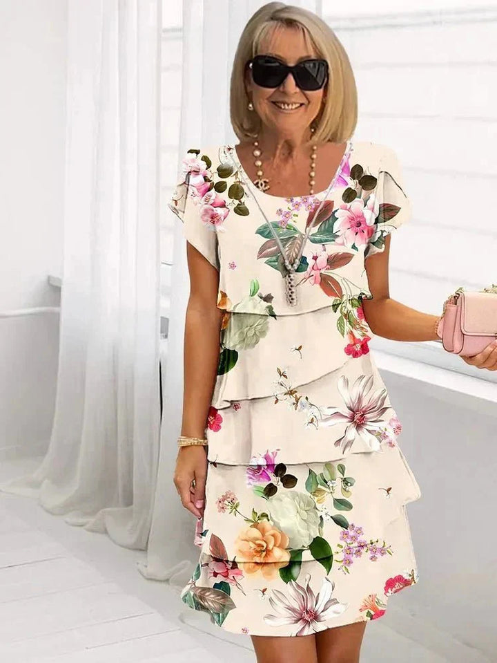 Jenna | Cascading Floral Dress