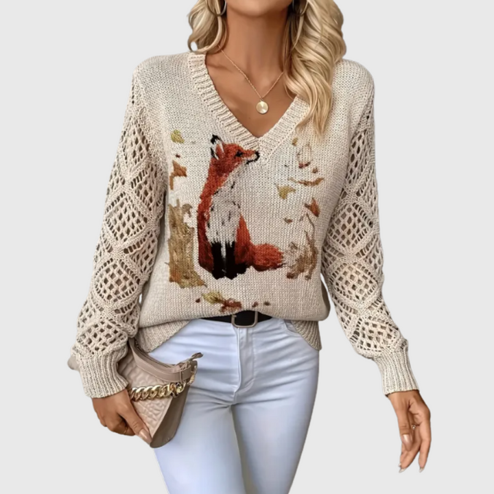 Norevana | Elena™ - Jersey Elegante con Diseño Floral