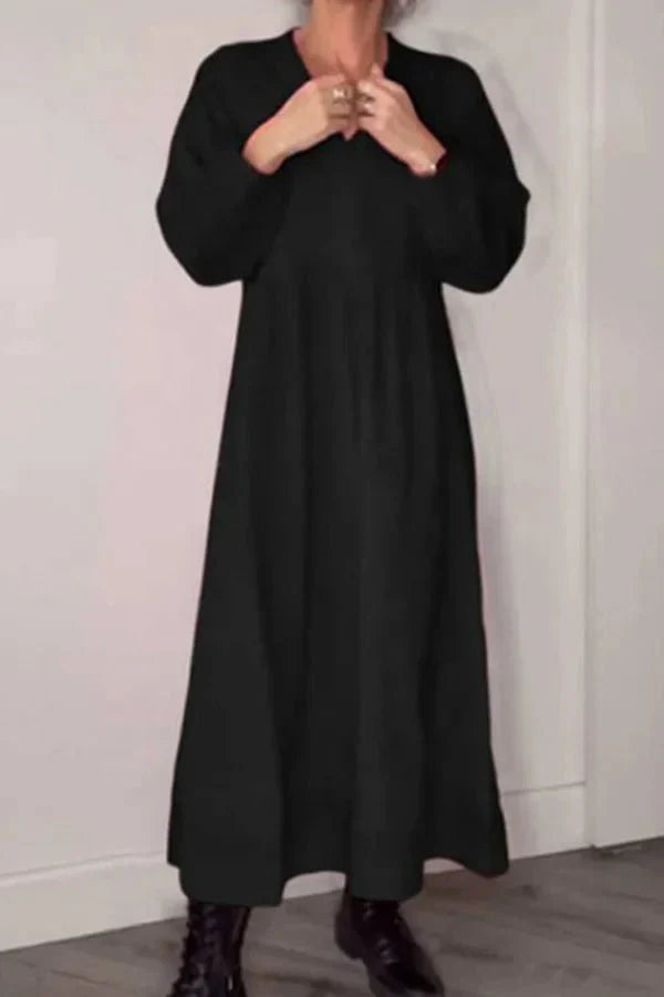 Penelope | V-Neck Linen Dress