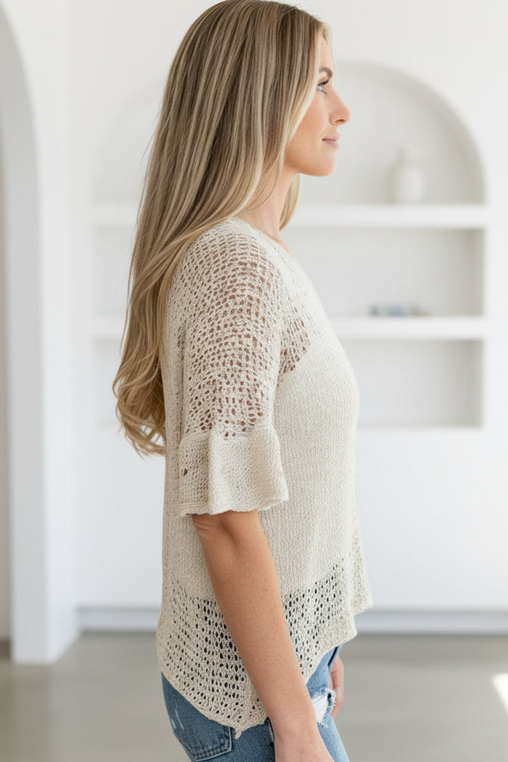 LILY - ELEGANT TEXTURED TOP