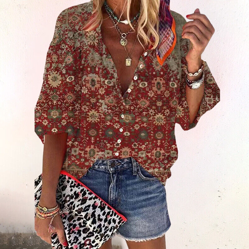 Marisol – Blusa Boho Chic con Estampado Floral